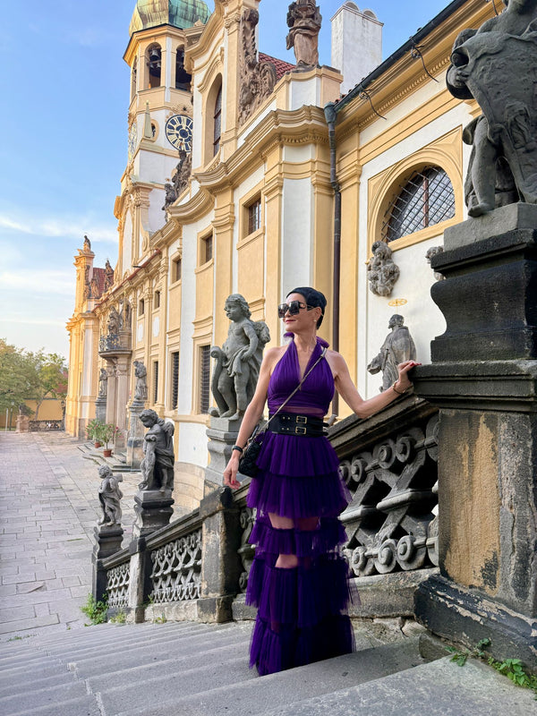 Tylová sukně EXCELSIOR purple