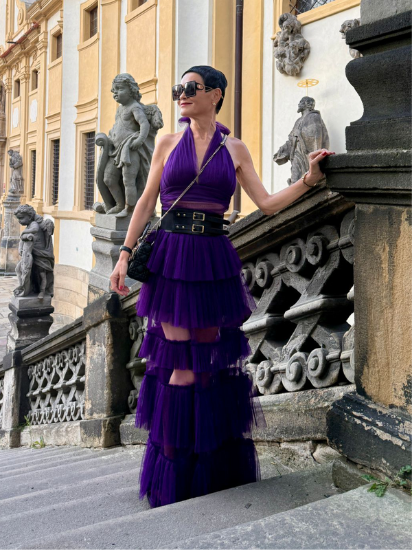 Tylová sukně EXCELSIOR purple
